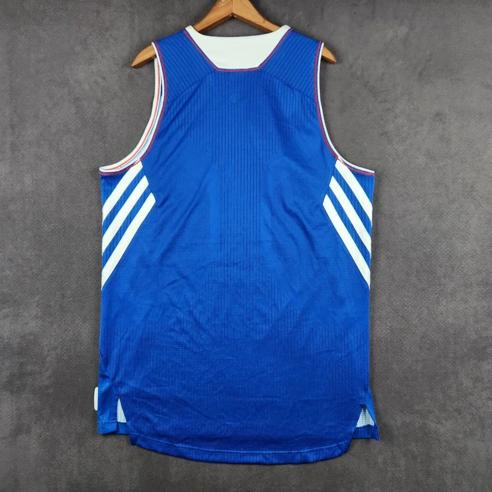 France Adidas FIBA Olympics Basketball World Cup Jersey Mens XL Blue‎ FFBB NEW